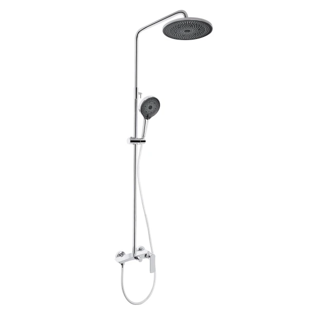 Душова система для душу Qtap Slavonice на два споживача QTSLA110GMB45913 Gunmetal Black PVD