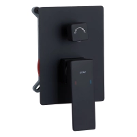 Душевая система для душа Qtap Gemini скрытого монтажа на два потребителя QTGEM113BLM45697 Black Matt - 2 фото