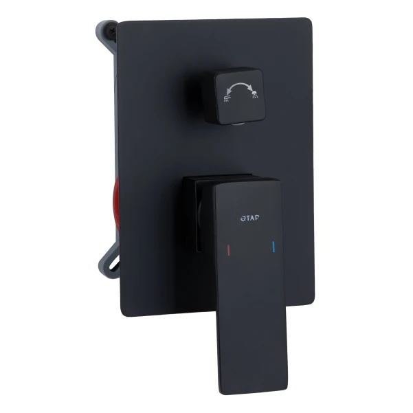 Душевая система для душа Qtap Gemini скрытого монтажа на два потребителя QTGEM113BLM45697 Black Matt - 2 фото