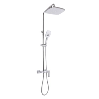 Душова система універсальна Qtap Gemini на три споживача (з виливом) QTGEM111GMB45688 Gunmetal Black PVD