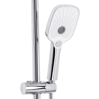 Душова система універсальна Qtap Gemini на три споживача (з виливом) QTGEM111GMB45688 Gunmetal Black PVD - 3 фото