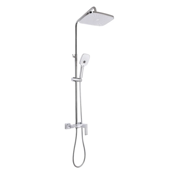 Душова система універсальна Qtap Gemini на три споживача (з виливом) QTGEM111GMB45688 Gunmetal Black PVD