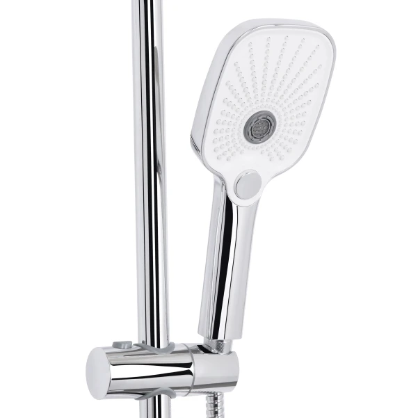 Душова система універсальна Qtap Gemini на три споживача (з виливом) QTGEM111GMB45688 Gunmetal Black PVD - 3 фото