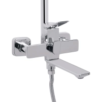 Душова система універсальна Qtap Presto на три споживача (з виливом) QTPRE111CRW45580 Chrome/White - 2 фото