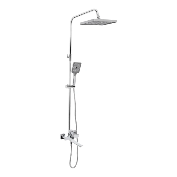 Душова система універсальна Qtap Presto на три споживача (з виливом) QTPRE111CRW45580 Chrome/White