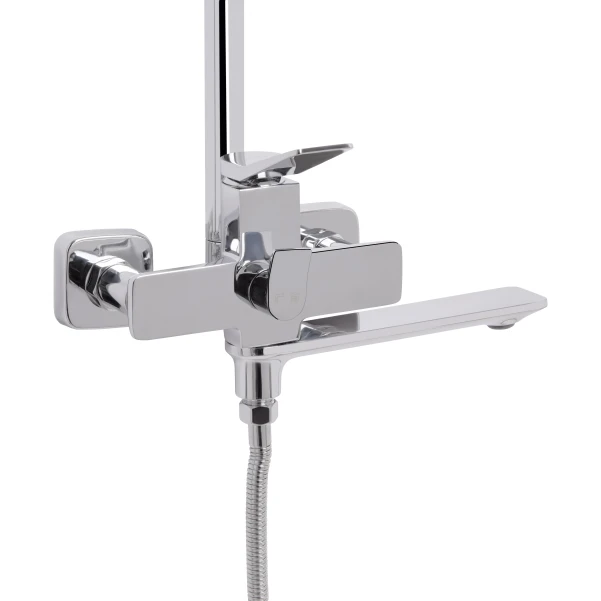 Душова система універсальна Qtap Presto на три споживача (з виливом) QTPRE111CRW45580 Chrome/White - 3 фото