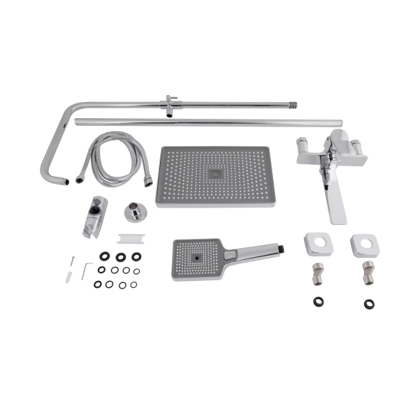 Душова система універсальна Qtap Presto на три споживача (з виливом) QTPRE111CRW45580 Chrome/White - 8 фото