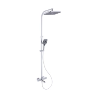 Душова система універсальна Qtap Swan Cascada на три споживача (з виливом) QTSWA111CRW45570 Chrome/White