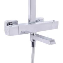 Душова система універсальна Qtap Swan Cascada на три споживача (з виливом) QTSWA111CRW45570 Chrome/White - 2 фото