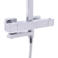Душова система універсальна Qtap Swan Cascada на три споживача (з виливом) QTSWA111CRW45570 Chrome/White - 3 фото