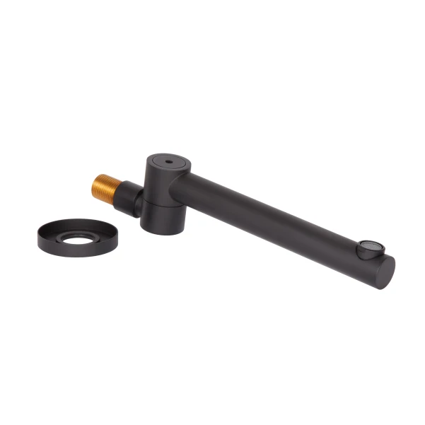 Излив для систем скрытого монтажа Qtap Vytok 240 мм округлый QTVYT246BLM45935 Black Matt - 3 фото