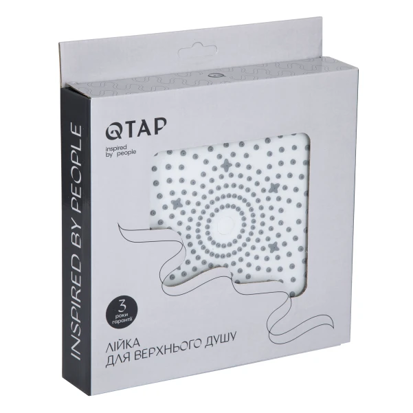 Лійка для верхнього душу Qtap Hlavova D 250 мм округла QTHLA107BLM45949 Black Matt - 4 фото