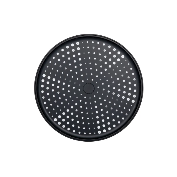 Лейка для верхнего душа Qtap Hlavova D 250 мм округлая QTHLA107BLM45949 Black Matt - 3 фото