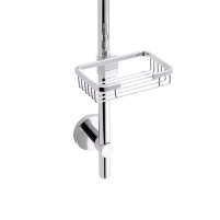 Стойка универсальная Qtap Sprha 700 мм округлая с полочкой QT003 Chrome - 3 фото