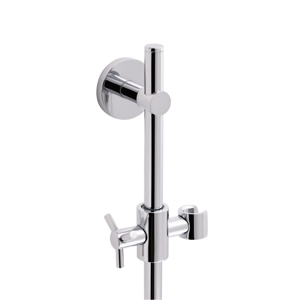 Стойка универсальная Qtap Sprha 700 мм округлая с полочкой QT003 Chrome - 2 фото