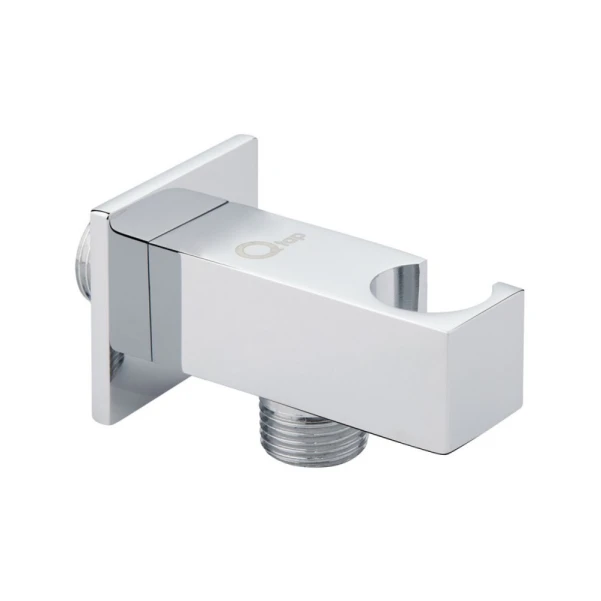 Стійка універсальна Qtap Sprha 700 мм округла з полицею QT003 Chrome
