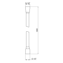 Шланг для ручного душу Qtap Hadice 1200 мм QTHADPVC120C Chrome - 1 фото