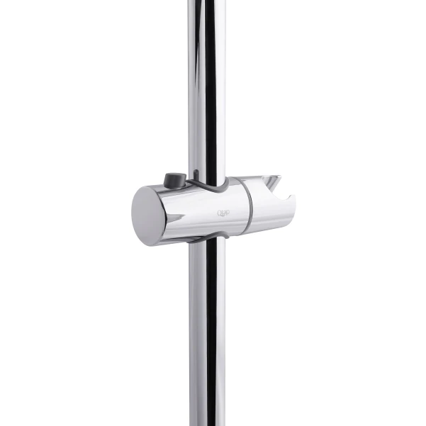 Душова стійка з тримачем універсальна Qtap Lepit 705 мм прямокутна QTLEP82103NB Black Matt - 2 фото