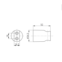 Тримач для ручного душу Qtap Spojeni округлий QTCRMA030 Chrome (Porter) - 1 фото
