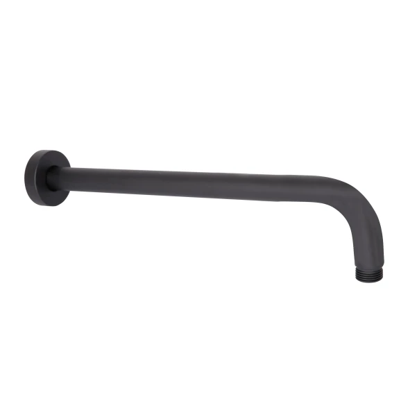Кронштейн для верхнего душа Qtap Trubice 370 мм округлый QTTRU120BLM45927 Black Matt