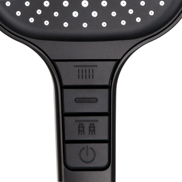 Лійка для ручного душу Qtap Rucni 140*110 мм QTRUC125BLM45961 Black Matt - 3 фото