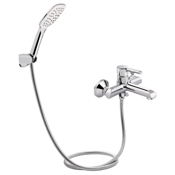 Змішувач для ванни Qtap Grand (з душовим гарнітуром) QTGRAWCR006 Chrome/White
