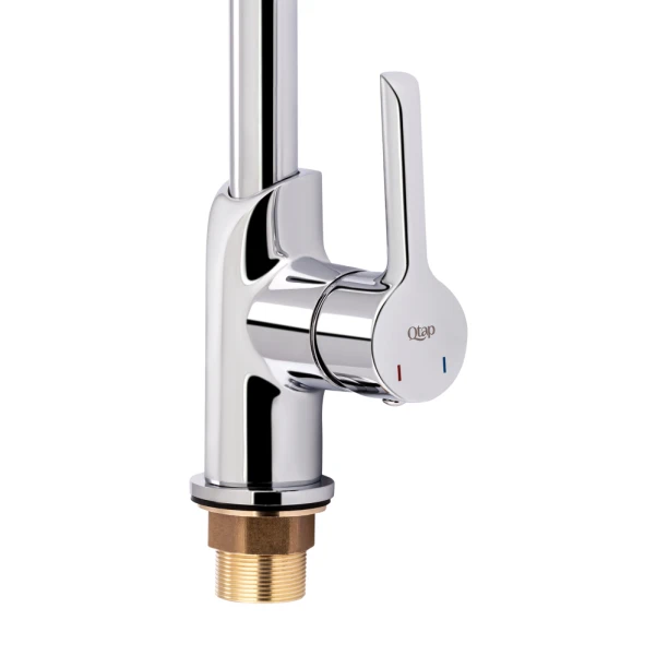Змішувач для кухні Qtap Grand QTGRAWCR007F Chrome/White - 3 фото