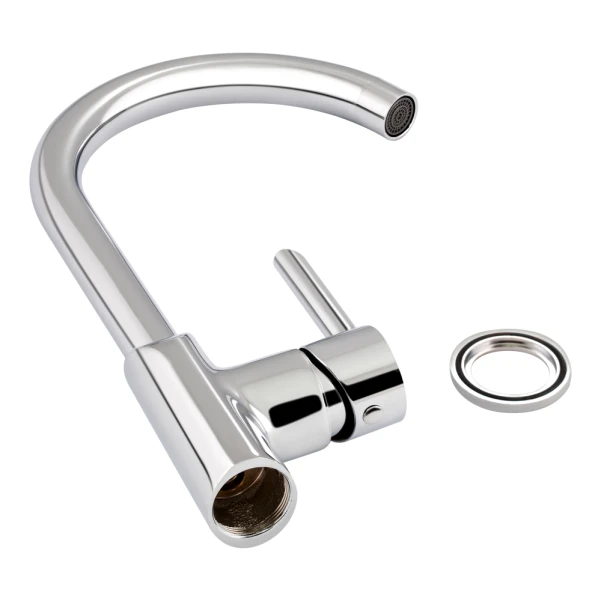 Змішувач для кухні Qtap Grand QTGRAWCR007F Chrome/White - 6 фото