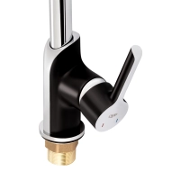 Смеситель для кухни Qtap Grand QTGRABCR007F Chrome/Black - 4 фото