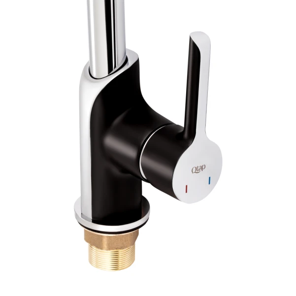 Смеситель для кухни Qtap Grand QTGRABCR007F Chrome/Black - 3 фото