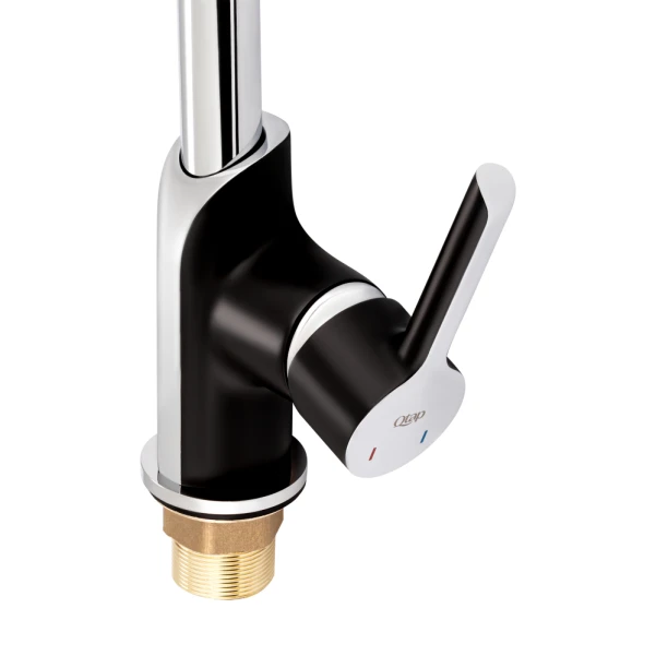 Смеситель для кухни Qtap Grand QTGRABCR007F Chrome/Black - 4 фото