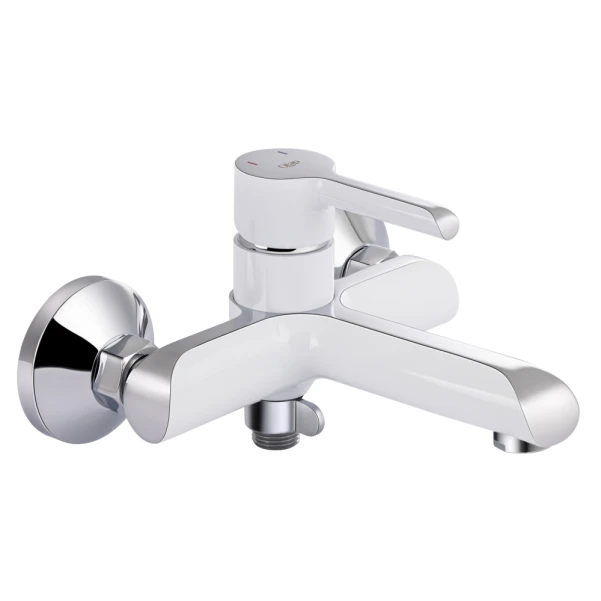 Смеситель для ванны Qtap Grand (c душевым гарнитуром) QTGRAWCR006 Chrome/White - 2 фото