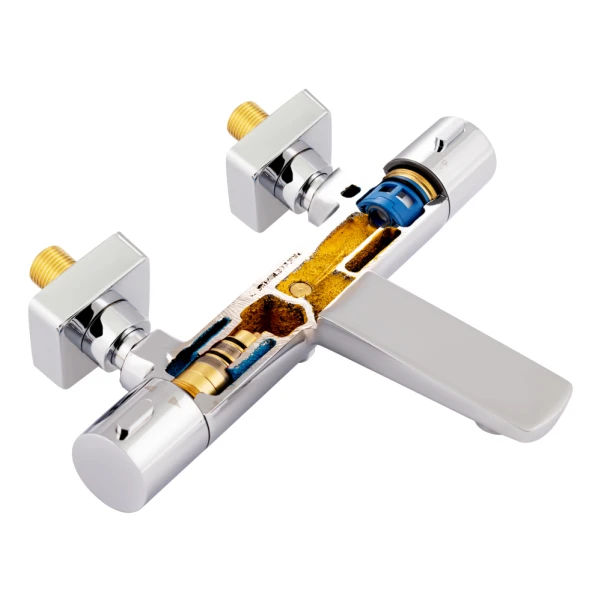 Смеситель для ванны Qtap Votice термостатический QVTC30T105GC Chrome - 5 фото