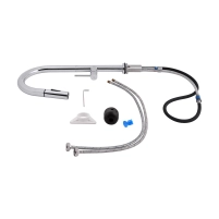 Змішувач для кухні Qtap Lenicka з висувним виливом QTLEN9138103UN Brushed Nickel PVD - 6 фото