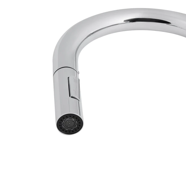 Змішувач для кухні Qtap Lenicka з висувним виливом QTLEN9138103UN Brushed Nickel PVD - 3 фото