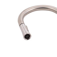 Смеситель для кухни Qtap Evicka с выдвижным изливом QTEVI91103UN Brushed Nickel PVD - 5 фото