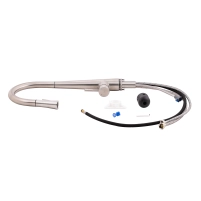 Смеситель для кухни Qtap Evicka с выдвижным изливом QTEVI91103UN Brushed Nickel PVD - 7 фото