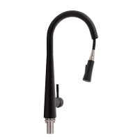 Смеситель для кухни Qtap Evicka с выдвижным изливом QTEVI9135103UB Black Matt - 2 фото