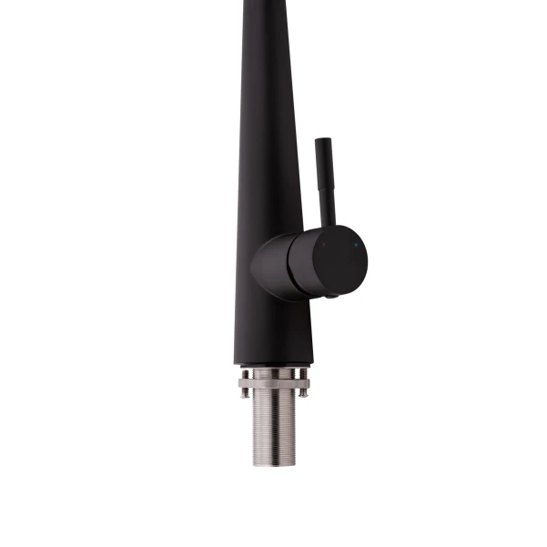 Смеситель для кухни Qtap Evicka с выдвижным изливом QTEVI9135103UB Black Matt - 3 фото