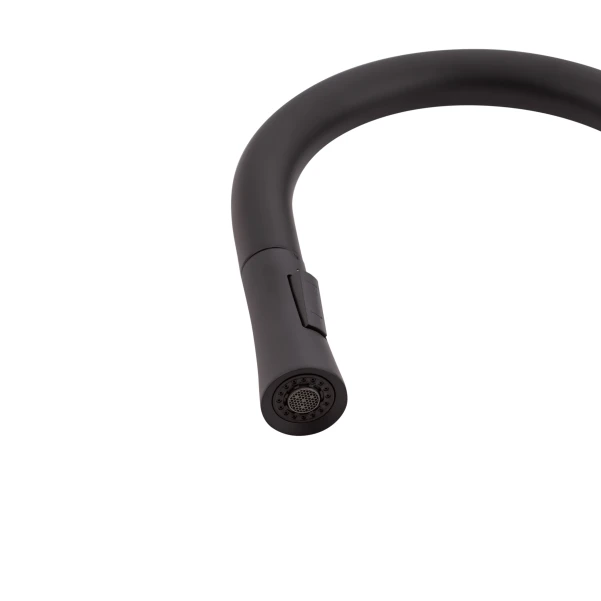 Смеситель для кухни Qtap Evicka с выдвижным изливом QTEVI9135103UB Black Matt - 5 фото