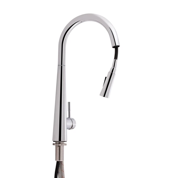 Змішувач для кухні Qtap Grand QTGRABCR007F Chrome/Black - 2 фото