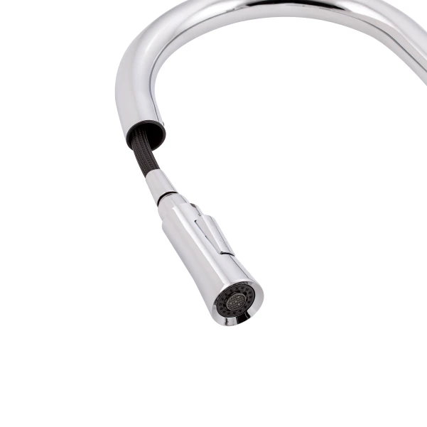 Змішувач для кухні Qtap Grand QTGRABCR007F Chrome/Black - 6 фото
