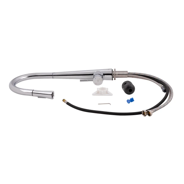 Змішувач для кухні Qtap Grand QTGRABCR007F Chrome/Black - 7 фото