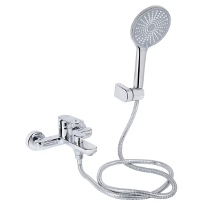 Змішувач для ванни Qtap Jay (з душовим гарнітуром) QTJAY259CRW45553 Chrome/White