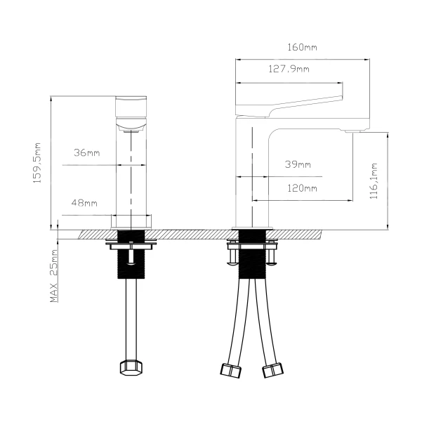 Змішувач для раковини Qtap Slavonice QTSLV1042103C Chrome - 1 фото