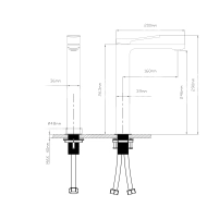 Змішувач для раковини Qtap Slavonice високий QTSLV10H42103C Chrome - 1 фото
