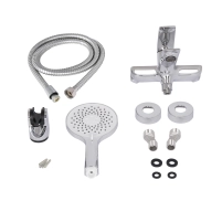 Змішувач для ванни Qtap Vlasta New (з душовим гарнітуром) QTVLA259GMB45643 Gunmetal Black PVD - 4 фото