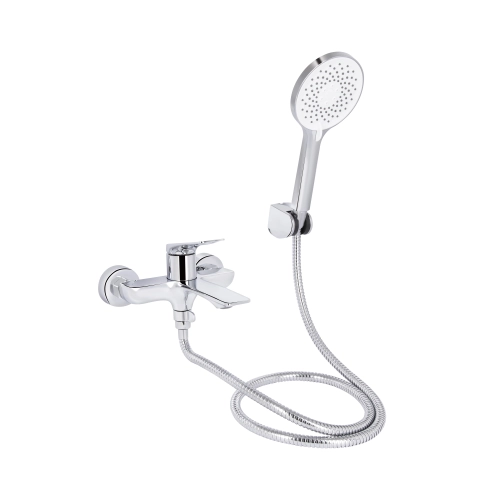 Змішувач для ванни Qtap Vlasta New (з душовим гарнітуром) QTVLA259GMB45643 Gunmetal Black PVD