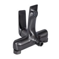 Смеситель для ванны Qtap Vlasta New (c душевым гарнитуром) QTVLA259GMB45643 Gunmetal Black PVD - 5 фото