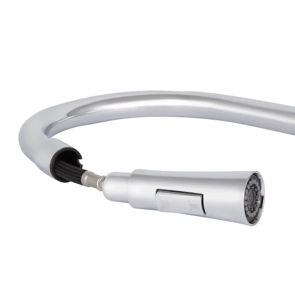 Смеситель для кухни Qtap Vlasta New с выдвижным изливом QTVLA344CRM45646 Chrome - 5 фото
